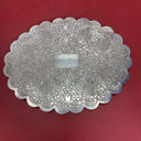 Silver Plate, Patterned Oval Stand, 8 “x 6 “