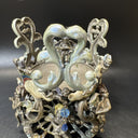 Kirks Folly Secret Of The Seven Angels Wishing Candle Holder Antique Silver-Tone