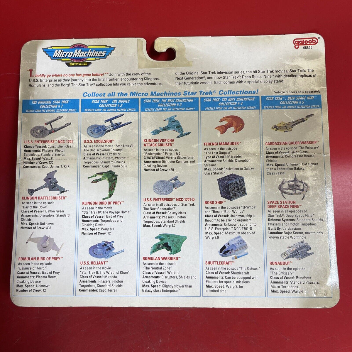 Galoob- Micro Machines Lot- Star Trek Next Gen, Movies, Original, Generations 5