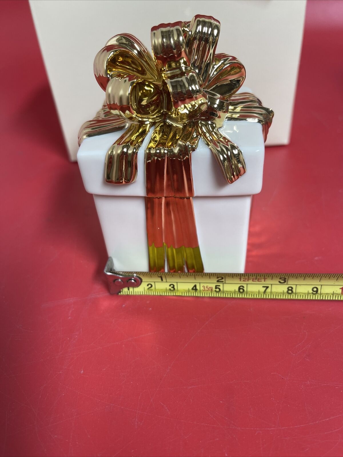 Lenox Keepsake Box w/ Removable Lid & Lavish 24 Karat Gold Bow