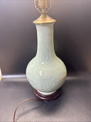 Vintage Porcelain Vase Lamp 25” Tall, Made In Hong Kong