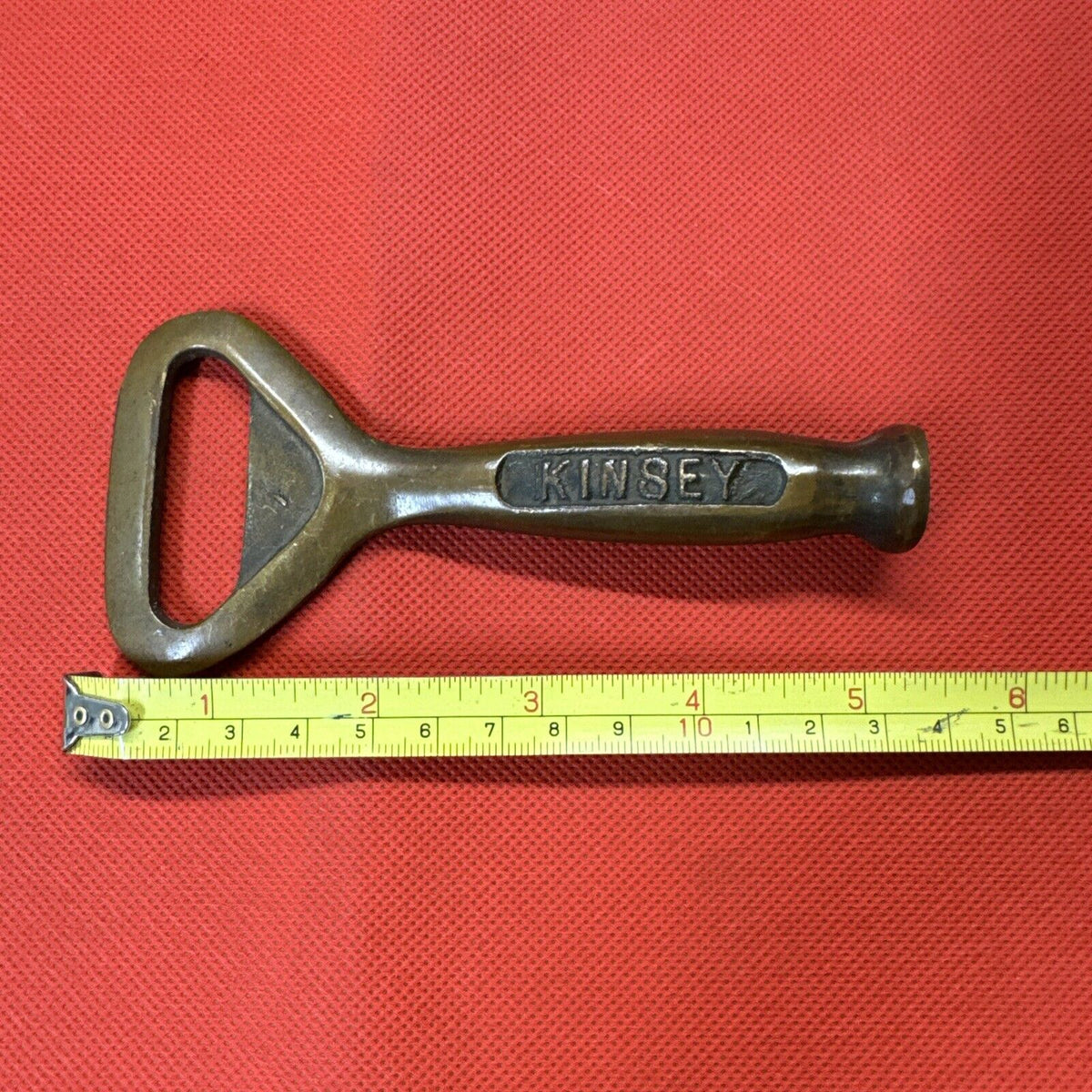 Vintage Bronze KINSEY Bottle Opener Whiskey, Distillery, Brewery Souvenir