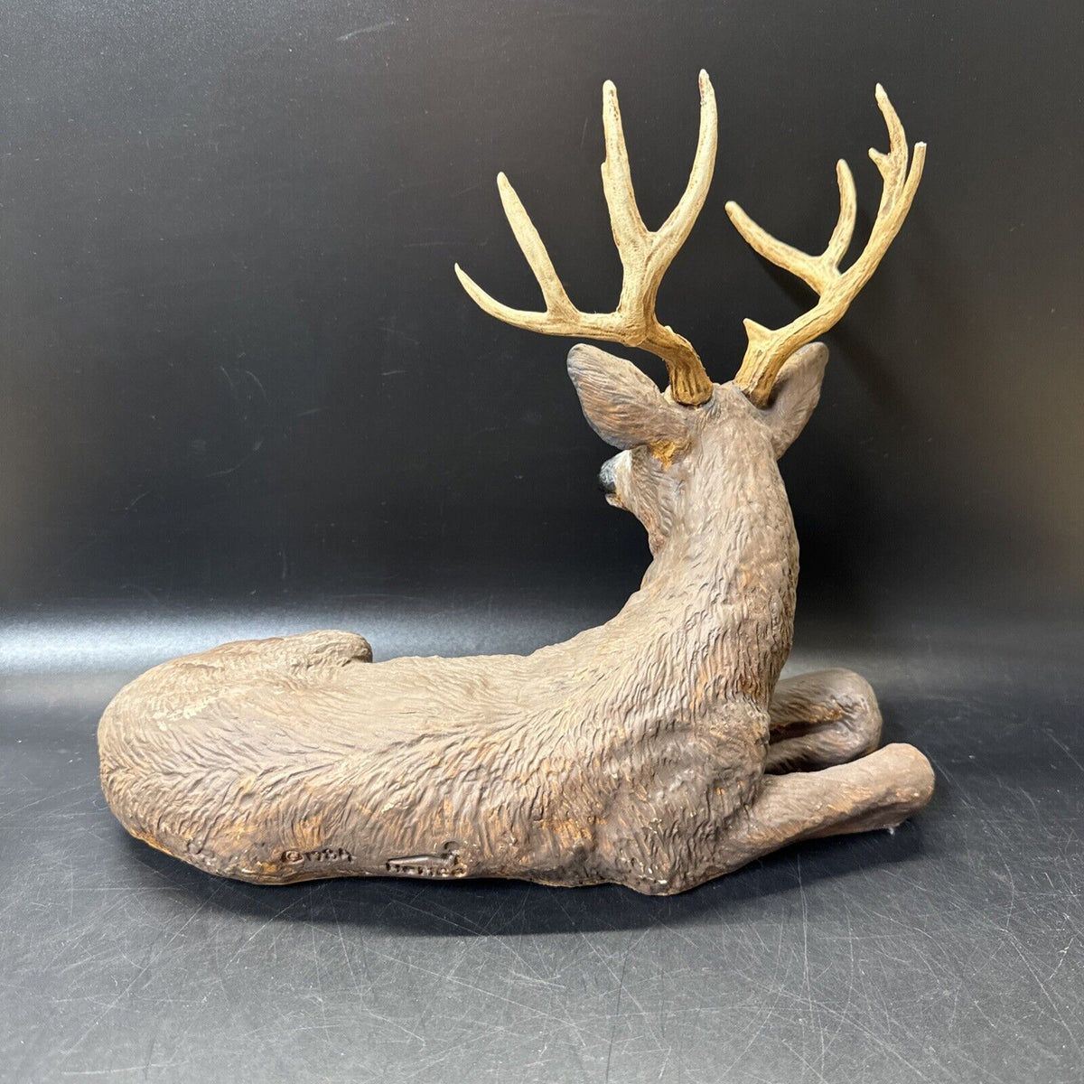 Deer Buck Stag Resting Laying Down Vtg Homco Shelf Figurine 267 1984