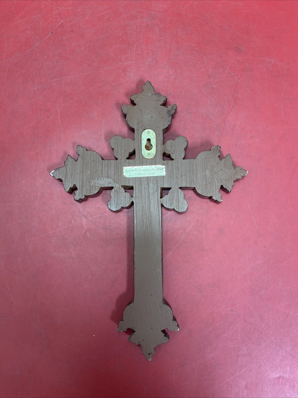 2001 Growth Cooperate Hanging Wall Cross Plaque 10.5" Tall & 7.5" Wide