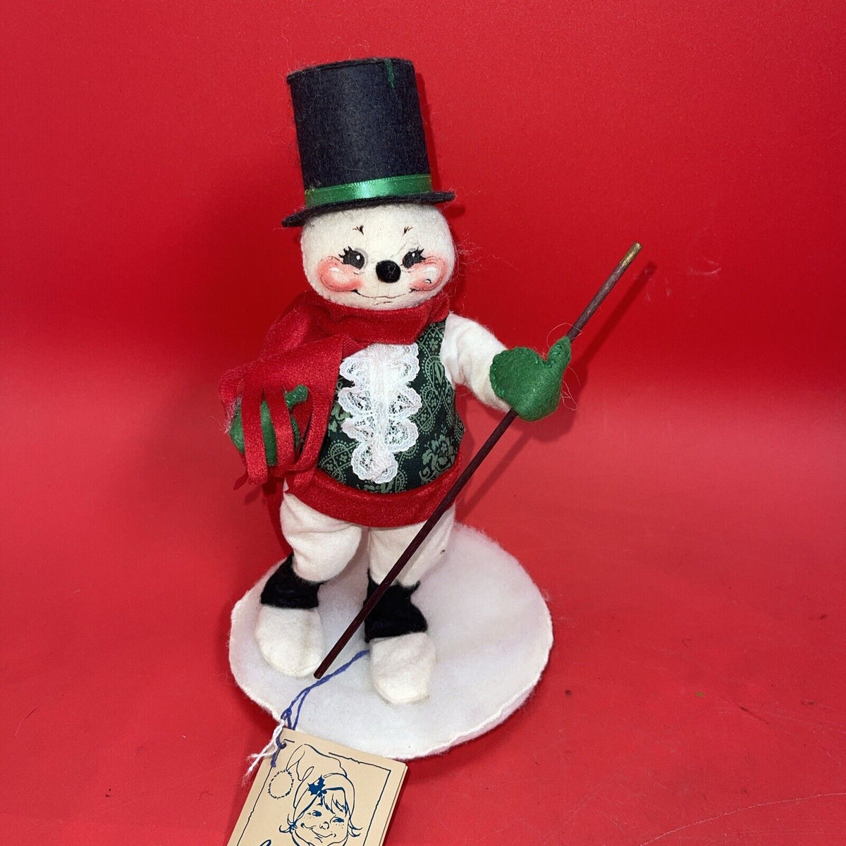 Annalee Dolls 9"Christmas Snowman Couple Vintage 1991 &1998