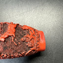 Antique Red Chinese Cinnabar Hand Carved Snuff Bottle Without Lid