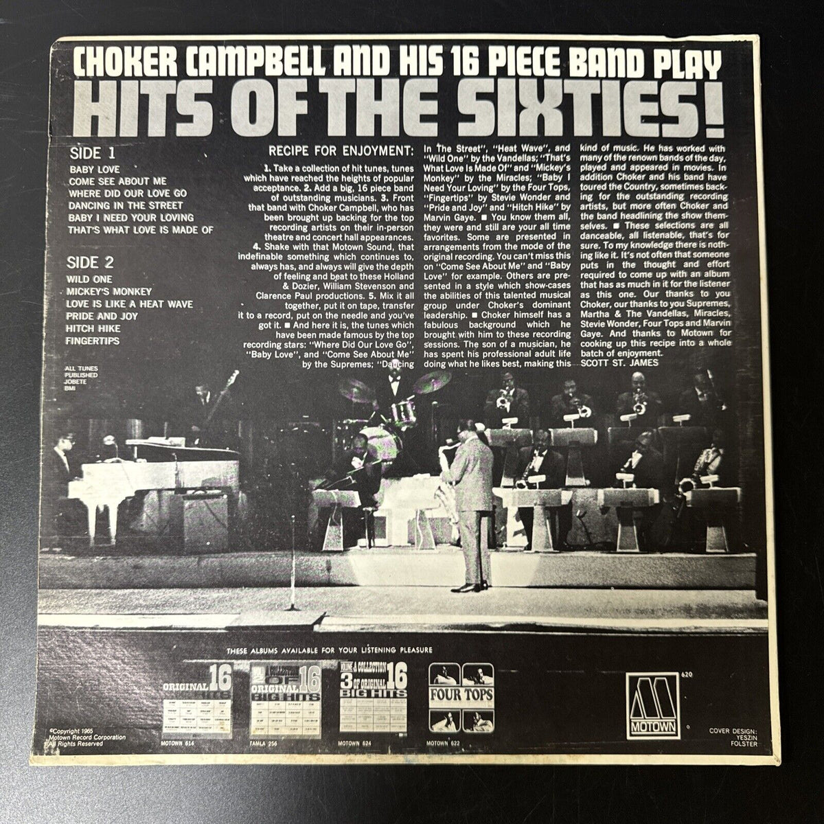 Choker Campbell & His 16 Piece Band Play, Hits Of The Sixties 1965 LP