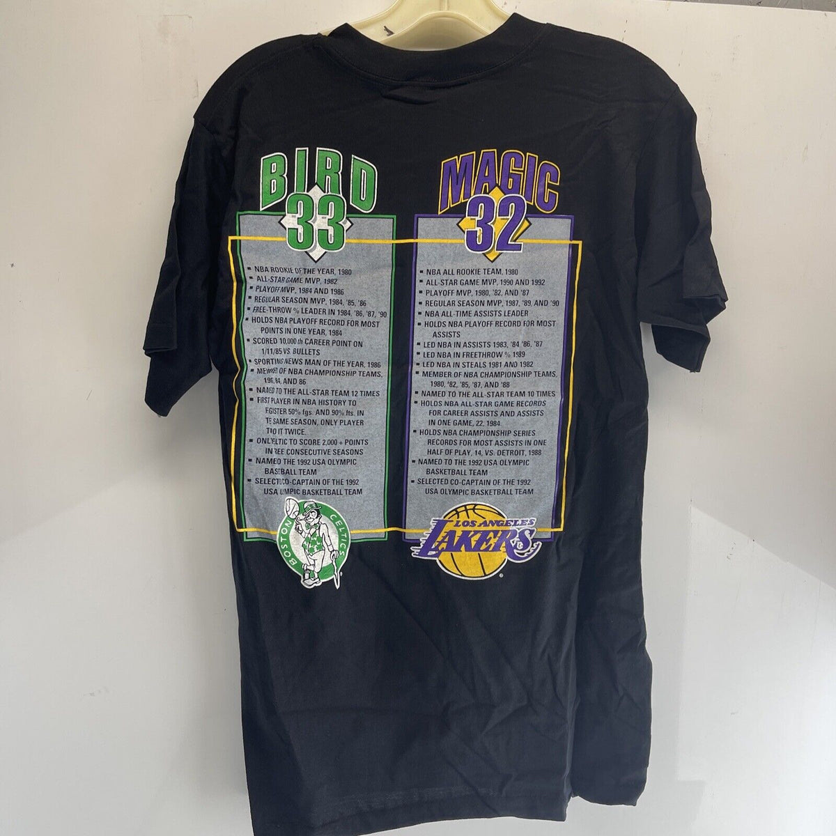 Vintage 1992 USA Dream Team Larry Bird Magic Johnson Together At Last Shirt WoW!