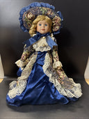 Vintage Beautiful Porcelain&Cloth Dolls 15”,16”/ Lot Of 2