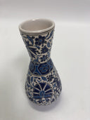 Vtg Handpainted Hellas Texture Vase Blue