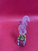 Vintage collectible transparent Rooster figurine