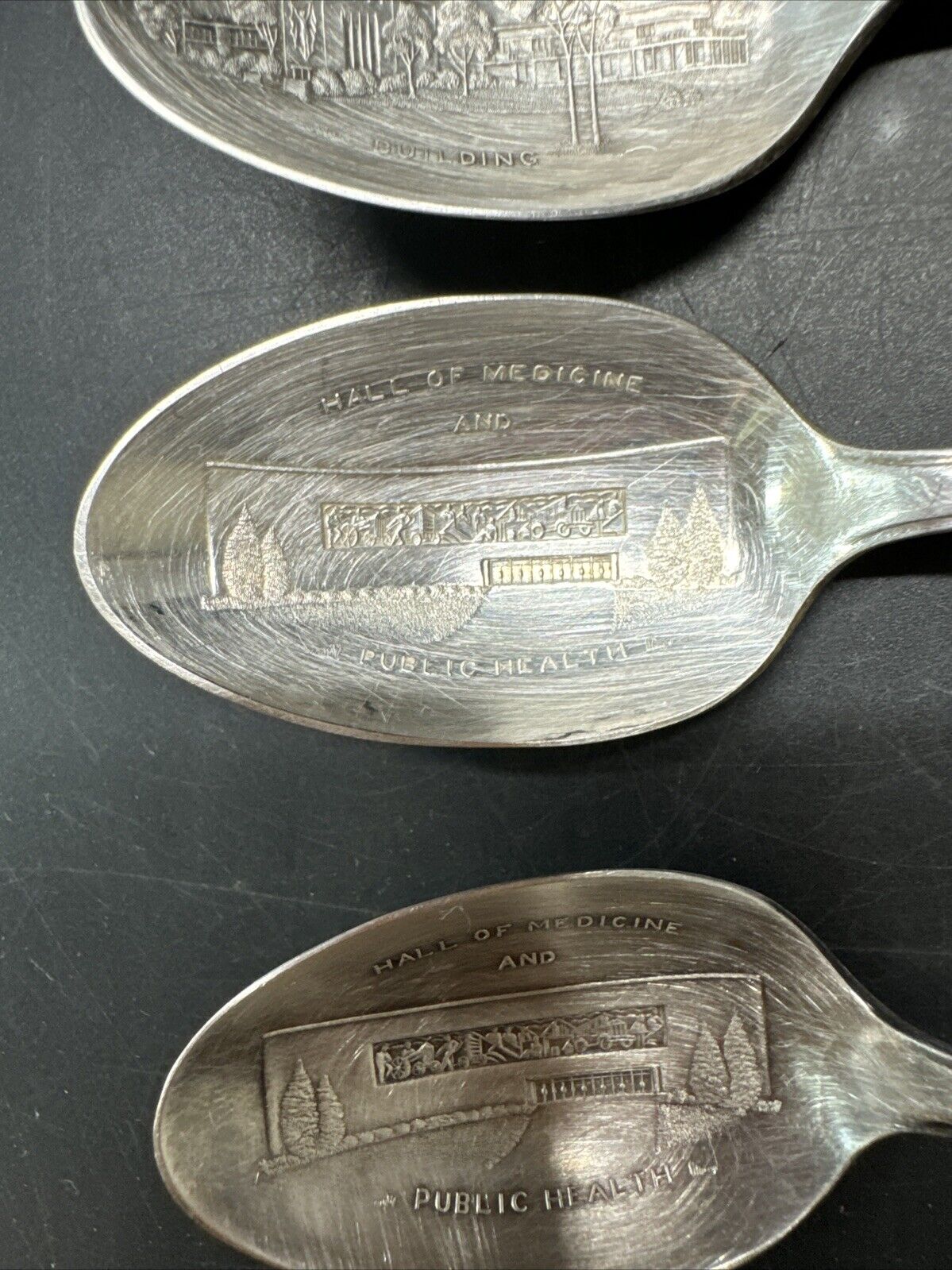 1939 NEW YORK WORLD'S FAIR Lot 4 souvenir spoons WM.ROGERS MFG CO SILVERPLATE