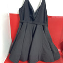 Ieena for Mac Duggal V-Neck Bodycon Flare Dress Black 14
