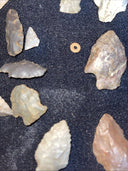 Native American Artifacts Lot 28 w/ Frame Arrowheads Collection 12”x8” Frame