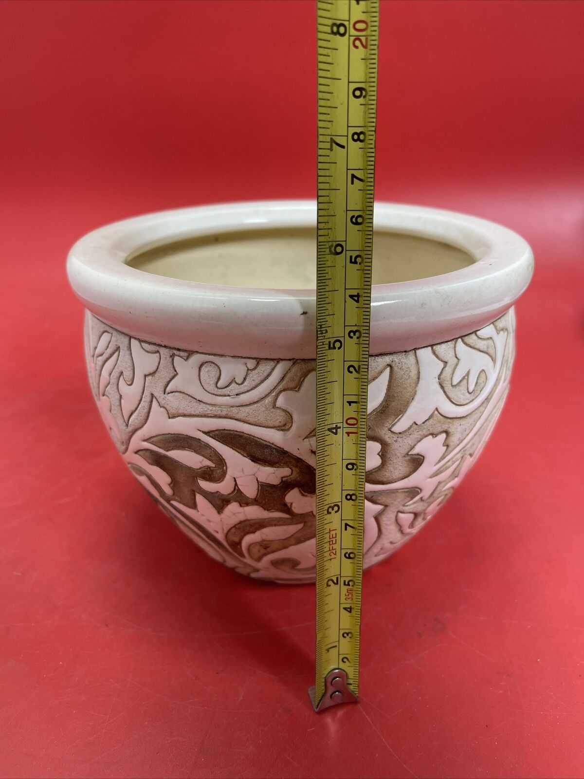Vintage Design Flower Pot 5.5" Tall