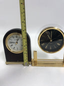 Howard Miller Rosewood Arch Mantle/Tabletop Clock Set of 2 Untested