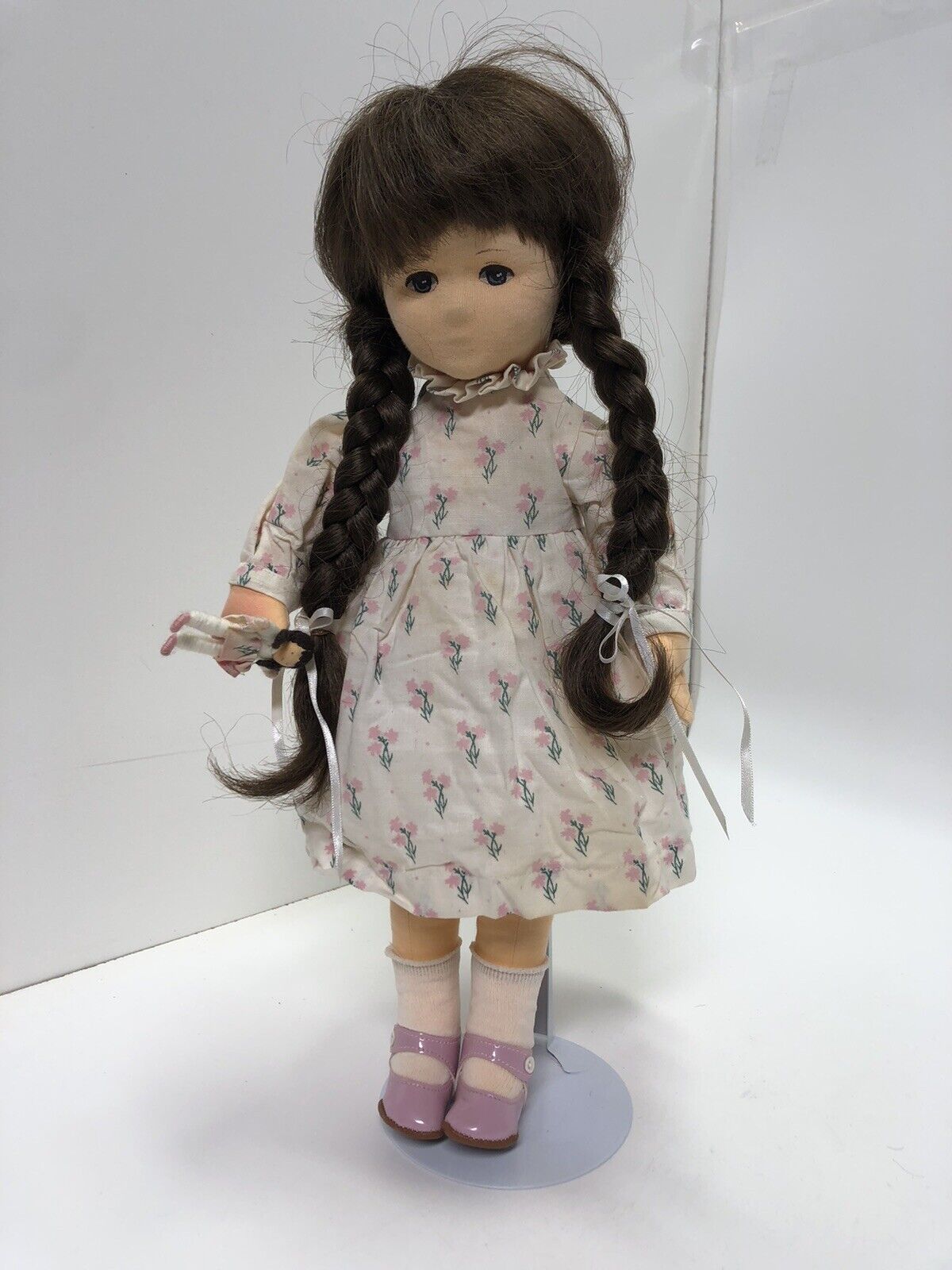 Gillian Heal Vtg MARY signed Cloth 16" Doll 1985 LE Sample Halfpenny England