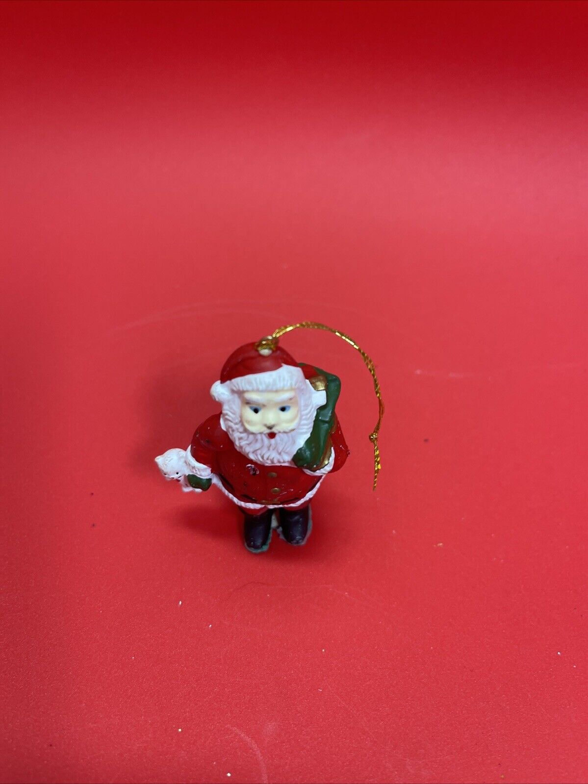 Vintage Santa Ornaments Resin Set Of 11