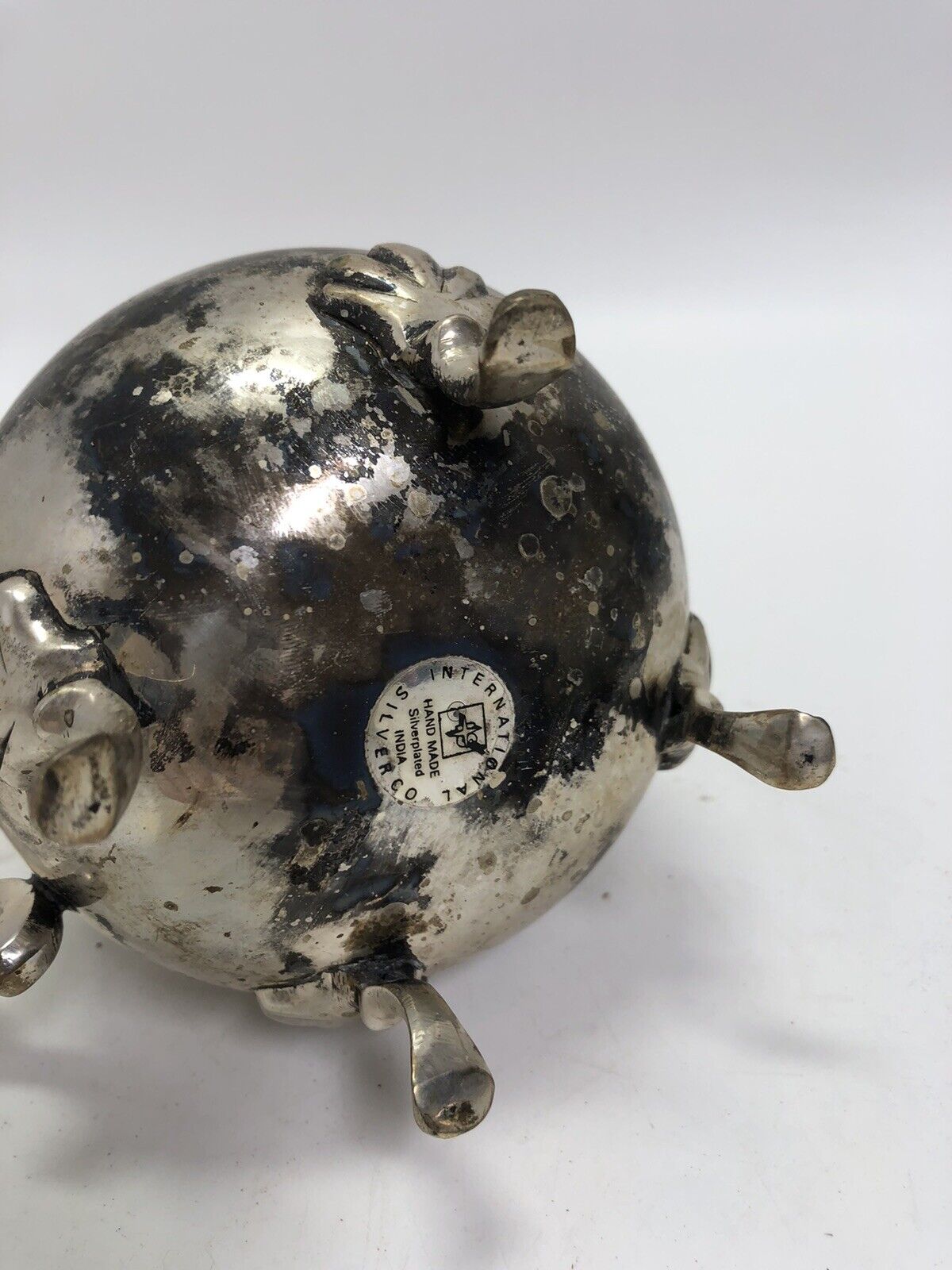 Silverplate Water Pitcher with Ice Guard and Claw Feet