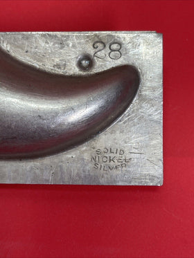B-M Chocolate Solid Nickel Silver Dutch Shoe #28 Candy Mold Vintage