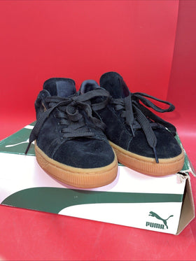 Puma Shoes Mens 7 Suede Winter Gum Black-Team Gold   360987 01
