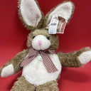 Vintage soft toy rabbit:Hi ! I’m Justin Squeeze Me I Sing