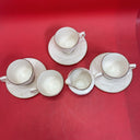 Lenox Fruits Of Life Tea 4 Cups & 3 Saucers, Creamer, Gold Trim