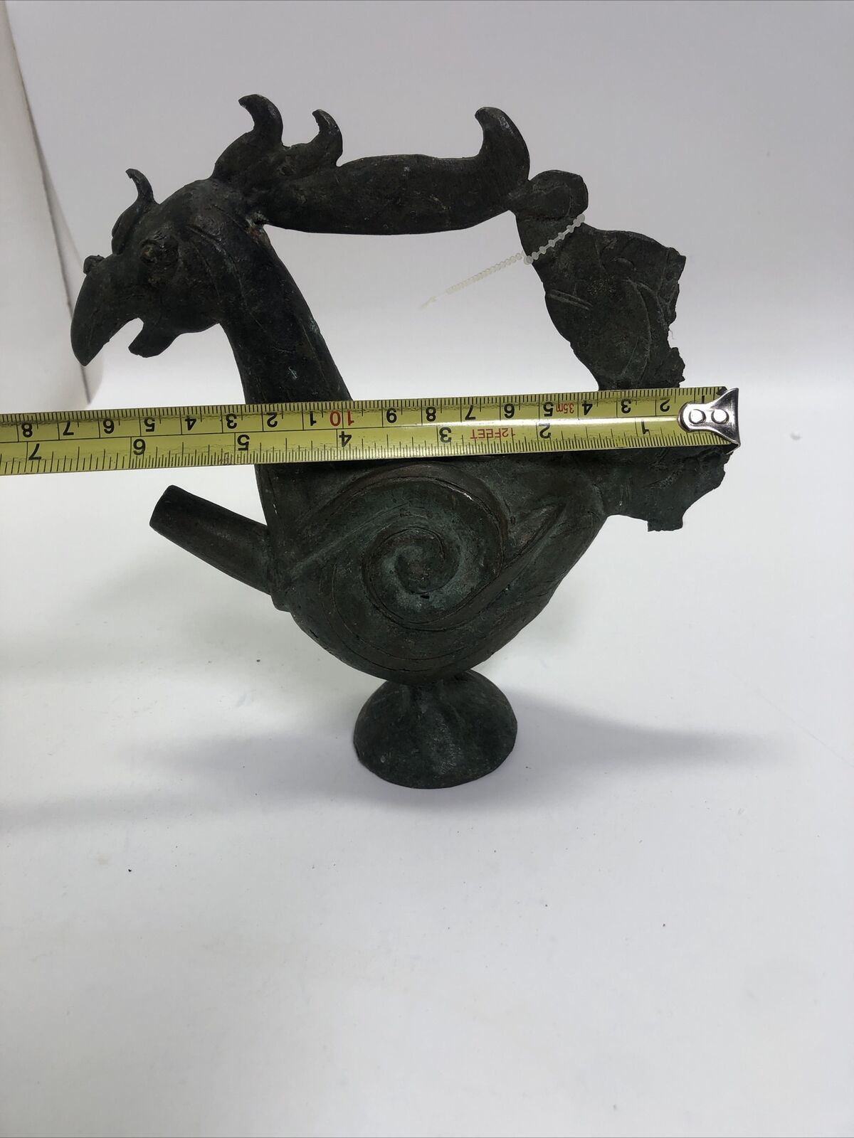 Ancient China Bronze Ware Dynasty Phoenix Bird Zun Wine Vessel Tea Pot