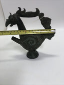 Ancient China Bronze Ware Dynasty Phoenix Bird Zun Wine Vessel Tea Pot