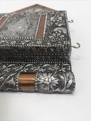 Hammered Metal Hanging Key Case w/ Elephant God Ganesh