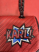 Karl Lagerfeld Agyness Shoulder/crossbody Bag In Crimson Red