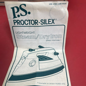 VINTAGE PROCTOR-SILEX LIGHTWEIGHT STEAM / DRY IRON #I1300, MADE IN U.S.A. NIB