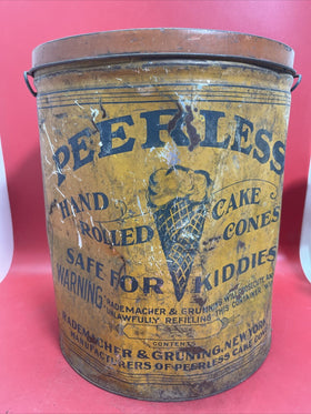 Vintage Peerless Hand Rolled Cake Cones ,Safe for Kiddies New York