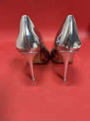 Aldo Silver Metallic Stilettos Pumps Heels Shoes Size 7.5