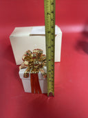 Lenox Keepsake Box w/ Removable Lid & Lavish 24 Karat Gold Bow