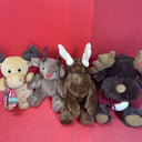 Vintage Reindeer Christmas Plush Lot 4