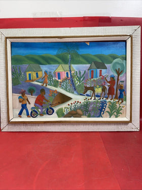 Original Oil Painting  Haitian by Artist M. Marcelin