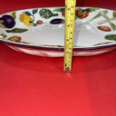 CLAY ART OVAL SERVING PLATTER / TRAY "ROMA"  VEGETABLES STONELITE HAND PAINTED