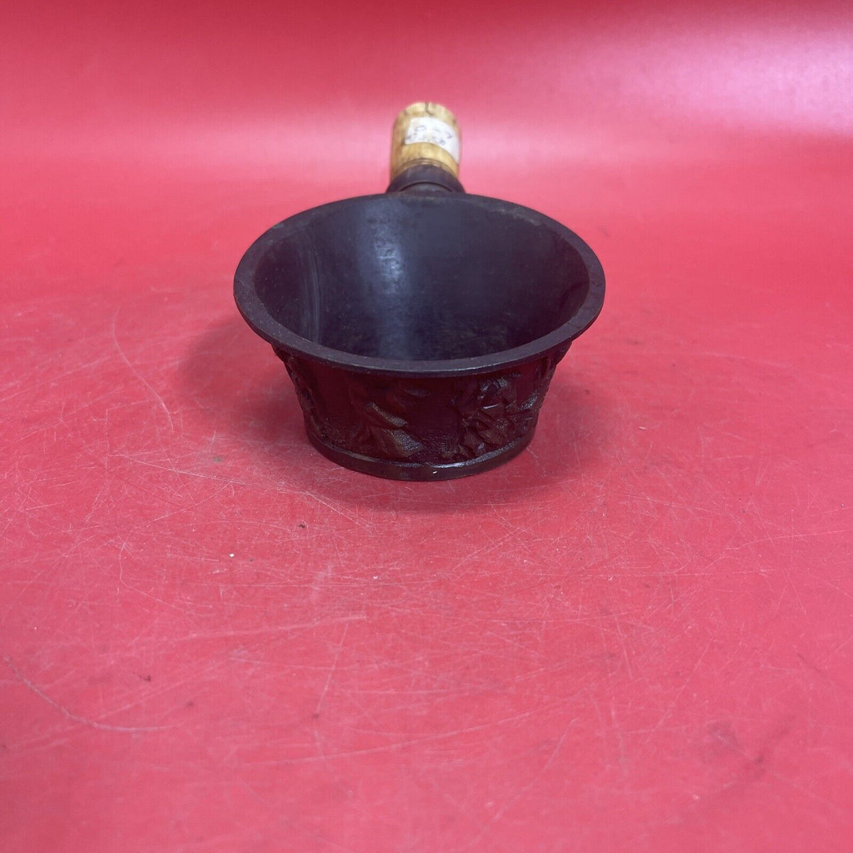 Vintage BRASS with Stone Handle Incense Burner ASH TRAY Emboss  from China