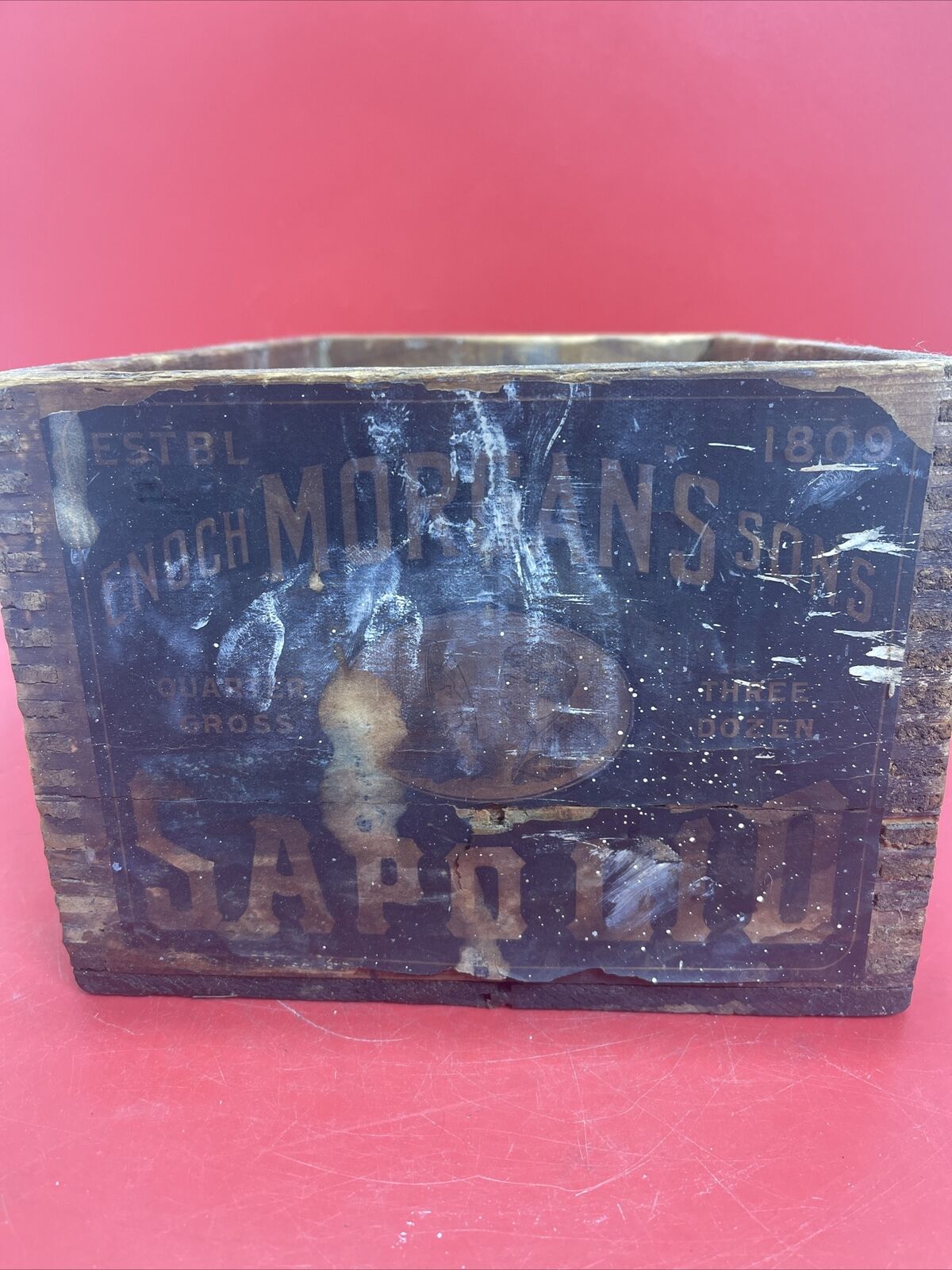 Vintage SUPER RARE SAPOLIO WOOD CRATE/BOX