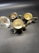 Tea Set Godinger Silver Art Individual Tea Pot/Creamer/ Sugar Bowl/Tray
