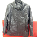 E.G. Collection Black Leather  Jacket Size Medium