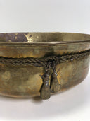 Round Solid Brass Planter w/ Rope Tassel Accent