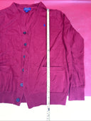 Polo Ralph Lauren Mens Cardigan Red V Neck 100% Pima Cotton Button Up Pullover