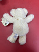 VINTAGE 86 APPLAUSE Bravo Series "Waffles" TEDDY BEAR Cream White With Bow Lot 2