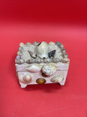Vintage Sea Shell Encrusted Jewelry / Trinket Box Lot 5