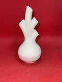 Vintage Lenox USA Aorta Heart Ivory 4 Stem Bud Vase Ribbed Edge