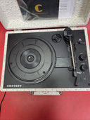 Crosley Cruiser Plus Portable Turntable Built Speakers Bluetooth WHITE OSTRICH