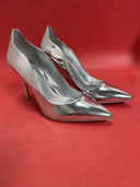 Aldo Silver Metallic Stilettos Pumps Heels Shoes Size 7.5