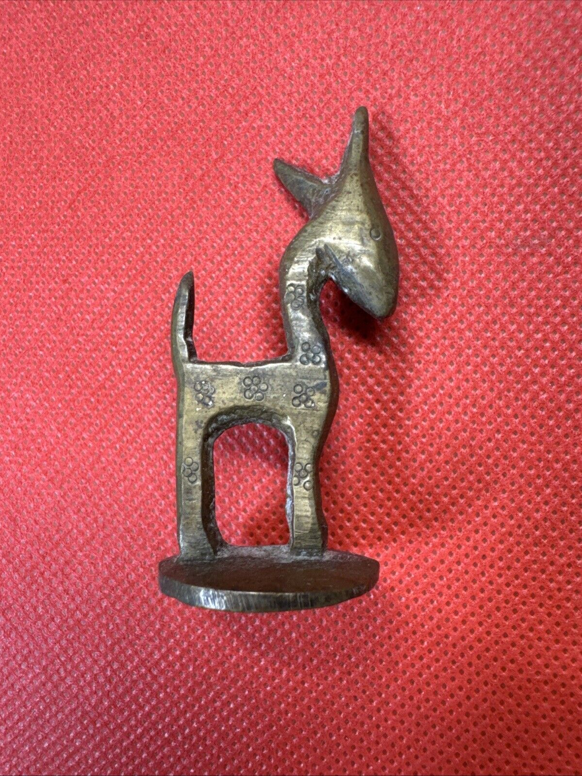 Vintage Miniature Brass Bambi Deer Figurine Modernist Hagenauer Style MCM